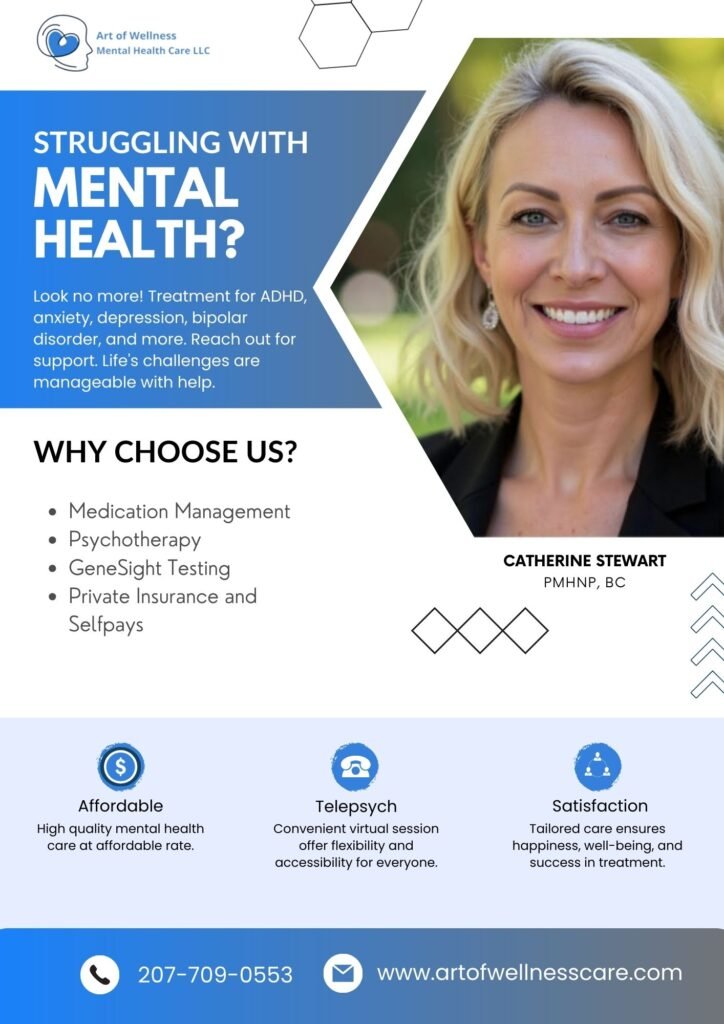 Catherine Stewert PMHNP, Art of wellness mental healthcare